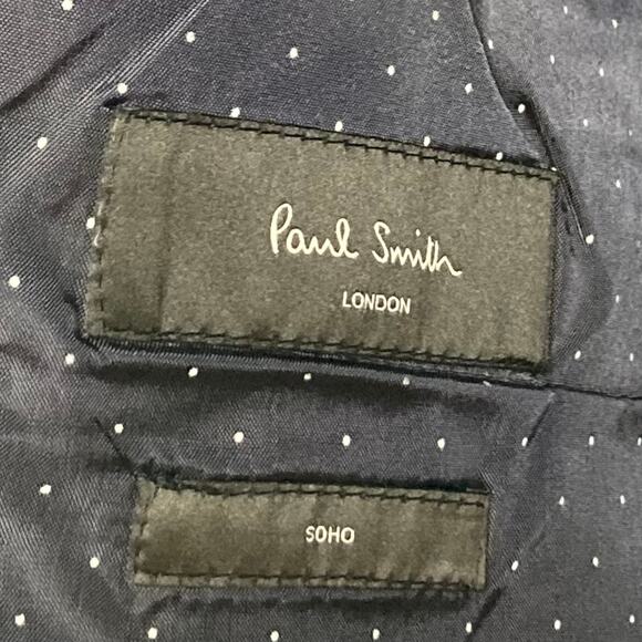 NWOT PAUL SMITH Blazer 42R ITALY Wool Single Breasted Soho Fit Back Vents - Picture 3 of 4